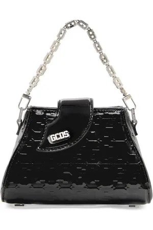 GCDS Mini sac à main Comma Patent Monogram