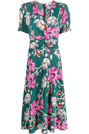 Diane von Furstenberg Robe froncée Anaba à fleurs