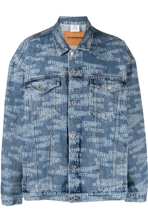 Vetements Veste en jean à logo imprimé