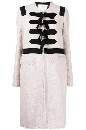Giambattista Valli Manteau en tweed à simple boutonnage