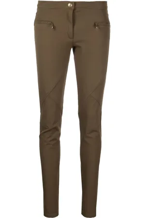 VERSACE Pantalon slim à détails nervurés (années 2000)