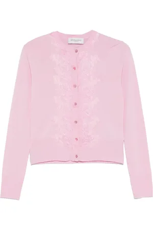 Ermanno Firenze Cardigan à détail en dentelle