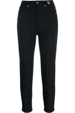 VERSACE Pantalon skinny à fines rayures (années 2000)