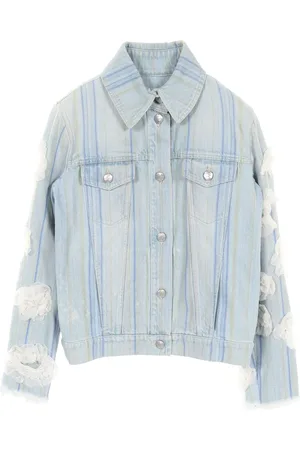 CHANEL Veste en jean à rayures (1986-1988)