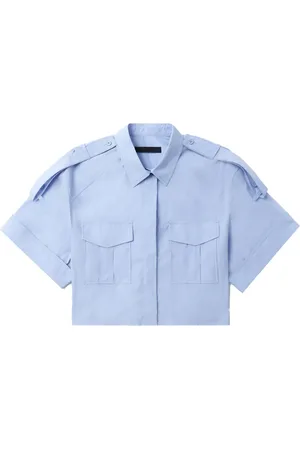 JUUN.J Chemise crop à épaules oversize