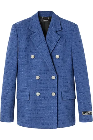 VERSACE Blazer métallisé à boutonnière croisée