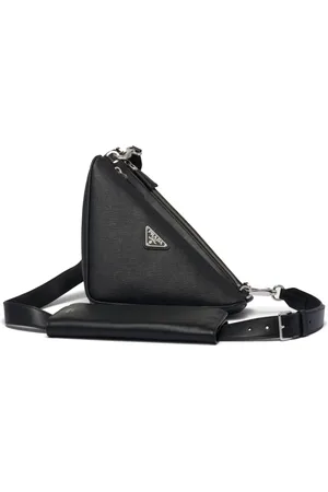 Prada Sac porté épaule en cuir Saffiano à plaque logo