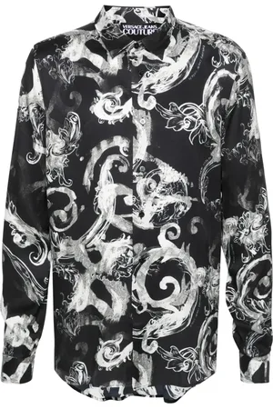 VERSACE Chemise à motif baroque
