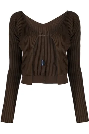 Jacquemus Cardigan en maille à design nervuré
