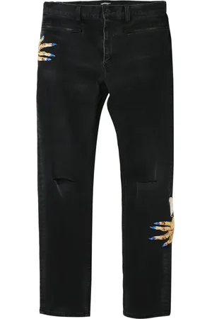 UNDERCOVER Jean droit à motif brodé