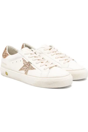 Golden Goose Baskets en cuir May à détails pailletés