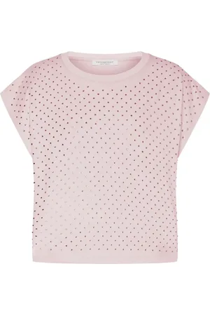 Serafini T-shirt en coton à ornements strassés