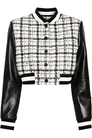 ALICE+OLIVIA Veste crop Camela en tweed