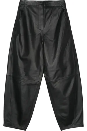 YVES SALOMON Pantalon en cuir à coupe fuselée