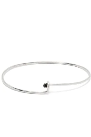 ROSA MARIA Bracelet en sterling à détail de diamant noir