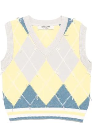 KIMHEKIM Gilet en maille à col v