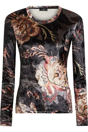 Etro T-shirt imprimé en maille chenille