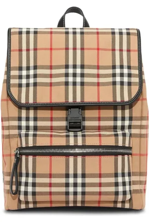 Burberry Sac à dos zippé à carreaux