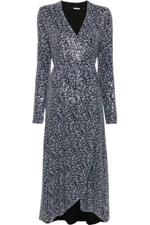 ROTATE Robe mi-longue à sequins