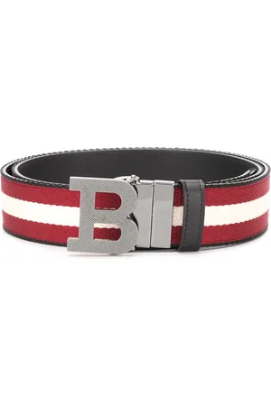 Bally Ceinture rayée à boucle logo