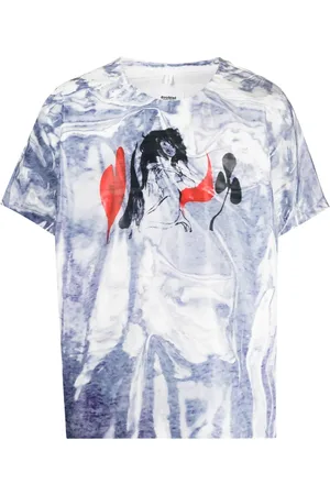 DOUBLET T-shirt en coton à imprimé graphique