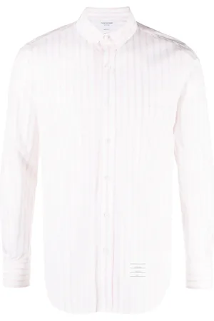 Thom Browne Chemise rayée en coton à manches longues