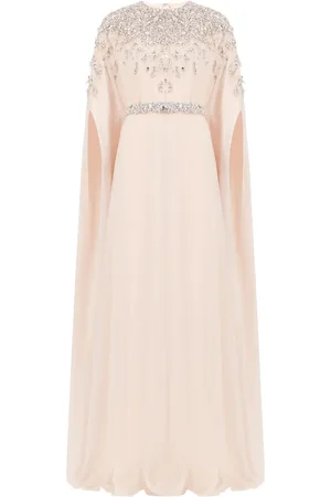 Dina Melwani Robe longue en chiffon