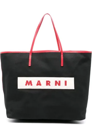 Marni Sac cabas en toile à patch logo