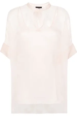 Giorgio Armani Blouse en soie à effet de transparence