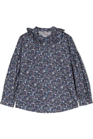 Il gufo Chemise fleurie à col volanté