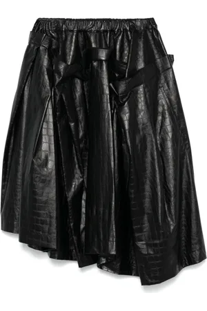 Comme des Garçons Jupe mi-longue à effet peau de crocodile