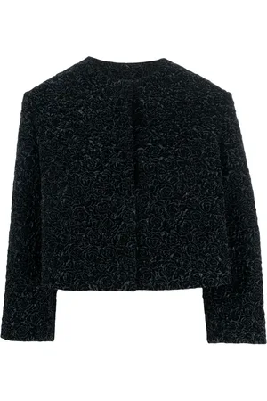 Dior Veste crop à fleurs embossées (années 2010)