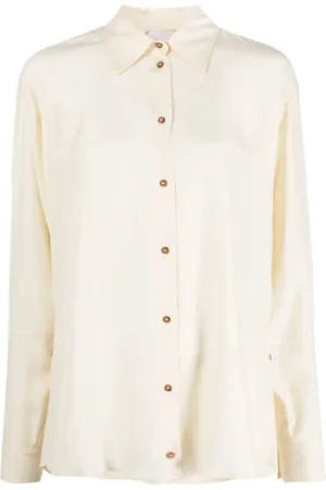 ALYSI Chemise en soie à manches longues