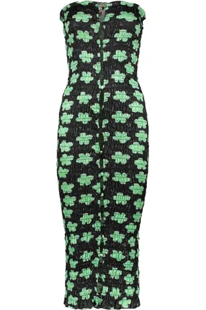 AMY CROOKES Robe mi-longue à fleurs