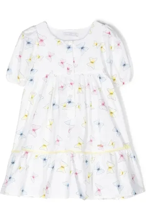 PATACHOU Robe en popeline à motif papillon
