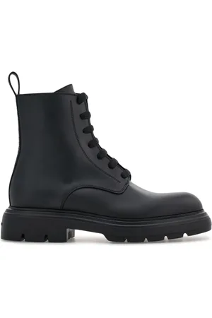 Salvatore Ferragamo Bottines Combat en cuir