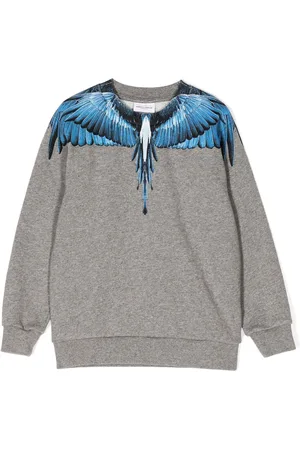 MARCELO BURLON Sweat en coton mélangé à imprimé Wings
