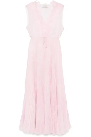 Ermanno Firenze Robe longue à détails plissés
