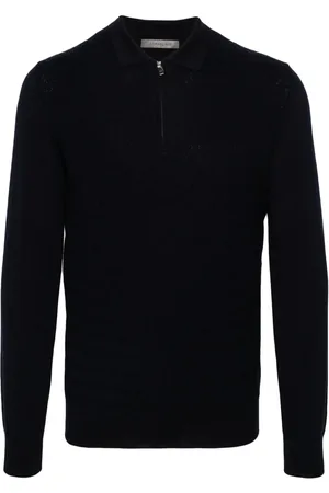 corneliani Polo en laine vierge à manches longues