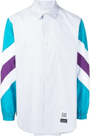 Fumito Ganryu T-shirt rayé à manches contrastantes
