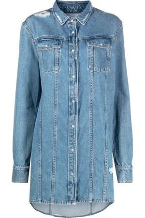 IRO Veste en jean à coupe longue
