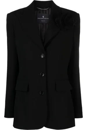 ERMANNO SCERVINO Blazer boutonné à fleur appliquée