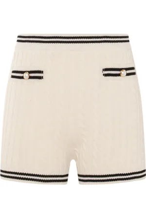 Alessandra Rich Short en maille torsadée