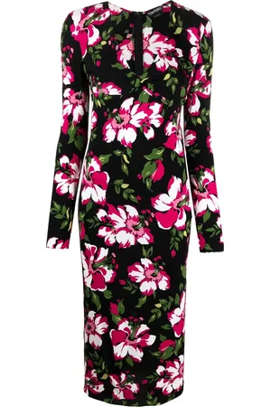 Tom Ford Robe mi-longue à fleurs