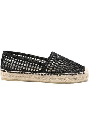 Prada Espadrilles en crochet à logo triangle