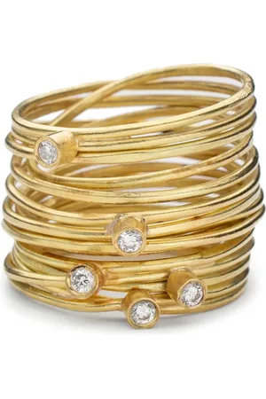 DISA ALLSOPP 18K yellow gold Spaghetti diamond ring