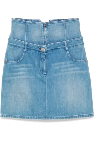 CHANEL Jupe en jean à empiècements (années 2010)