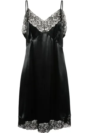 Balenciaga Robe mi-longue à ornements en dentelle