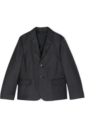 Emporio Armani Blazer à motif monogrammé