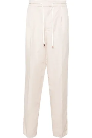 Brunello Cucinelli Pantalon chino à lien de resserrage